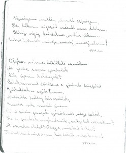 Sáfáry kéziratos verse 1926-ból